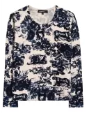 Ananke by Fuego Woman Pull col rond imprimé toile de Jouy