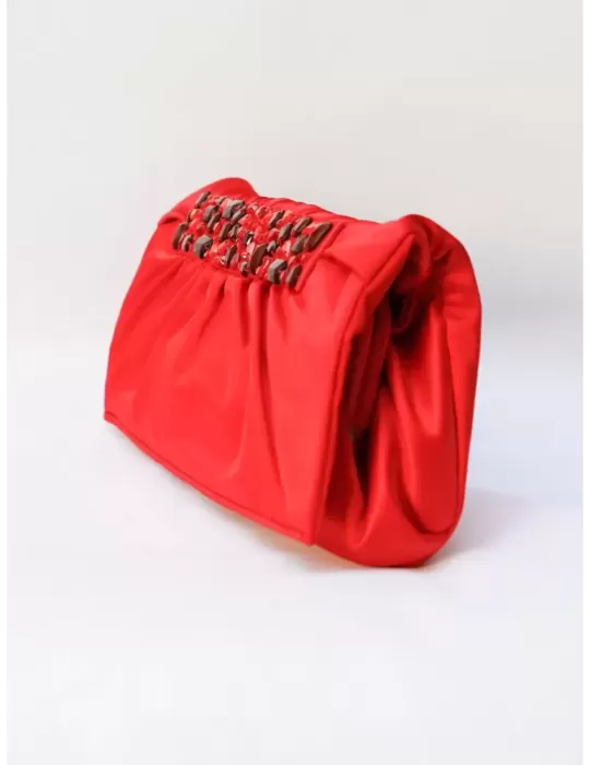 Red satin purse sale