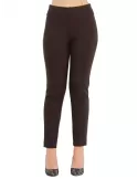 Lea Bruni by Elgi - Pantaloni marrone leggings fuseaux punto stoffa