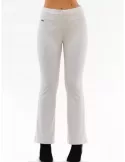 Elgi made in Italy | Milky white flared wide capri trousers