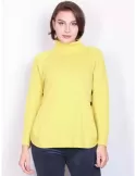 Volpato maglieria online | Maglione dolcevita in pura lana giallo lime