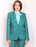 Maesta Milano Italy | Shop online green silk formal blazer jacket