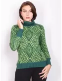 Francesca Mercuriali thick green wool turtleneck sweater