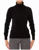 Riva Italian knitwear | Extrafine merino wool black turtleneck sweater