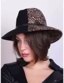 Complit Fashion Hats | Cappello falda larga bicolore nero e maculato