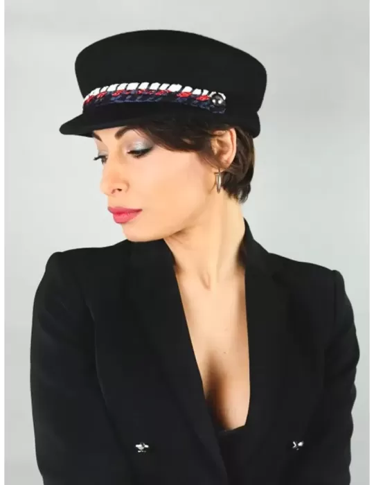 Black train conductor hat online