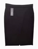 Black formal midi wrapping pencil skirt | Buy online Italian fashion