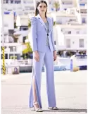 Sonia Pena 1230023 | Light blue three pieces jacket and pants suit