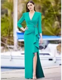 Sonia Pena 1230012 | Green long formal dress for mother of the bride