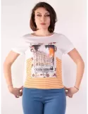 Frida Madè 2023 | White t-shirt fuchsia and orange front printed