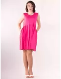 Rubamori Italy | Plus size and pregnant fuchsia linen sundress