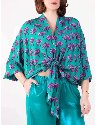 Silk hotsell kimono shirt