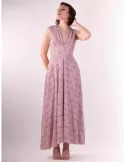 Maesta Milano 2023 | Plus size pink floral silk long dress