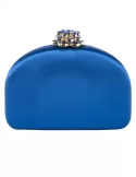 Anna Cecere bags | Borsa gioiello clutch raso blu elettrico aca632