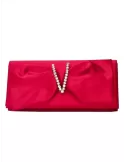 Anna Cecere bags | Borsa cerimonia in raso rosso con fiocco acx 241