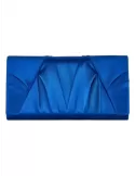 Royal blue silk satin baguette evening hand bag | Anna Cecere aca636