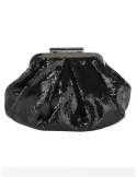 Anna Cecere black sequins granny purse jewel bag