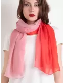 Blended coral red formal silk scarf shawl sarong