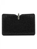 Anna Cecere aca0152 Black crystals lavish formal jewel clutch party bag