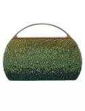 Anna Cecere multi green shadows crystals lavish jewel bag