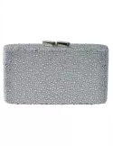 Anna Cecere shiny silver crystals purse clutch jewel bag