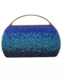 Anna Cecere multi blue shadows crystals lavish jewel bag