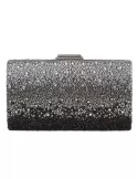 Anna Cecere black silver shadows crystals lavish jewel bag