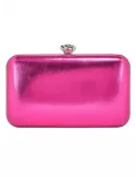 Fuchsia shiny faux leather purse jewel bag  | Anna Cecere acd07