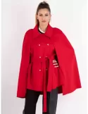 Piero Moretti plus size formal red wool cape jacket