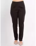 Finest merino wool Italian brown jersey cigarette trousers