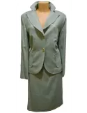 Vendita online Tailleur giacca e gonna in lana tweed verde acqua Gui