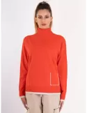 Maglia dolcevita lana e cashmere arancio | Riva Tricot AI 2023-24