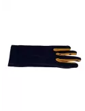 Black fashion pile gloves with yellow polka dots inner fingers