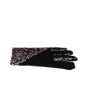 Bottega del Guanto | Black Animal printed fingers pile gloves