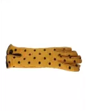 Cashmere lining leather profiles yellow cotton gloves