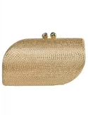 Borsa gioiello oro con borchie e strass Anna Cecere Bags aca644