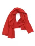 Musetti wool and cashmere plain orange tricot scarf