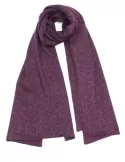 Purple wool and cashmere silver thread formal tricot scarf by Musetti