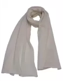 Musetti cashmere | Sciarpa bianca tricot di pura lana e cashmere