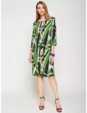 Francesca Mercuriali 2024 | Plus size black green tunic summer dress