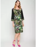 Francesca Mercuriali 2024 | Plus size black green tunic summer dress