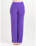 Piero Moretti silk pull-on purple cigarette trousers in all size