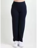 Mercuriali pull-on dark blue palazzo trousers