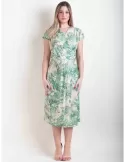 Frida Madè green crossed tunic summer midi dress