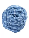 Nicki Colombo | Light blue pattern modal large pashmina scarf