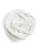 Milky white modal and cashmere large pashmina scarf