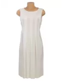 Riva Tricot white viscose skater midi sun dress