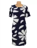 Riva Tricot white and blue jersey viscose summer dress