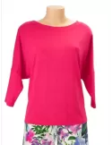 Maglia oversize jersey di viscosa fucsia | Rubamori P/E 2024