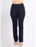 Volpato dark blue jersey viscose flared trousers